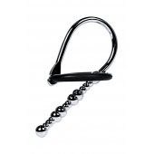 Серебристый уретральный плаг-бусины TOYFA Metal с мягким фиксириющим кольцом - ToyFa - купить с доставкой в Муроме