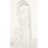 Прозрачная гелевая насадка с клиторальным отростком - 13 см. - Toyfa Basic - в Муроме купить с доставкой