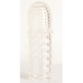 Прозрачная закрытая гелевая насадка - 13,5 см. - Toyfa Basic - в Муроме купить с доставкой