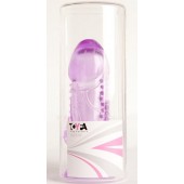 Фиолетовая гелевая насадка с шипами - 13 см. - Toyfa Basic - в Муроме купить с доставкой