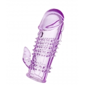 Фиолетовая насадка с коготком и шипами - 13 см. - Toyfa Basic - в Муроме купить с доставкой