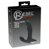 Черный вибромассажер простаты с функцией римминга Plug with Perineum Stimulator - 16,6 см. - Orion - в Муроме купить с доставкой
