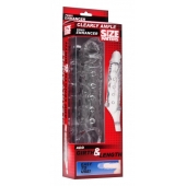 Прозразная закрытая насадка на пенис с поддержкой мошонки Clearly Ample Penis Enhancer - 22 см. - XR Brands - в Муроме купить с доставкой