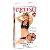 Черный податливый страпон Posable Partner Strap-On - 17,8 см. - Pipedream - купить с доставкой в Муроме