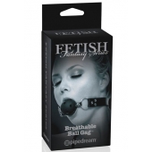 Черный кляп с дырочками Breathable Ball Gag - Pipedream - купить с доставкой в Муроме