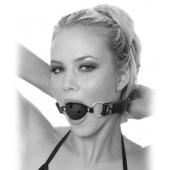 Черный кляп с дырочками Breathable Ball Gag - Pipedream - купить с доставкой в Муроме