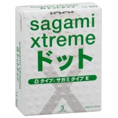 Презервативы Sagami Xtreme SUPER DOTS с точками - 3 шт. - Sagami - купить с доставкой в Муроме