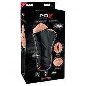Мастурбатор в колбе с двумя тоннелями Double Penetration Vibrating Stroker - Pipedream - в Муроме купить с доставкой