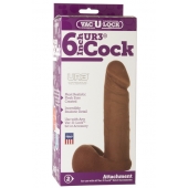 Насадка-мулат для трусиков Vac-U-Lock 6  ULTRASKYN Cock - 17,3 см. - Doc Johnson - купить с доставкой в Муроме