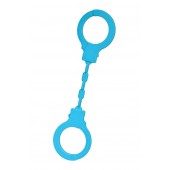 Голубые силиконовые наручники A-Toys без ключа - A-toys - купить с доставкой в Муроме