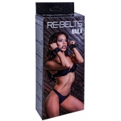 Черные кожаные наручники Naila - Rebelts - купить с доставкой в Муроме