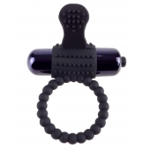 Черное эрекционное виброкольцо Vibrating Silicone Super Ring - Pipedream - в Муроме купить с доставкой