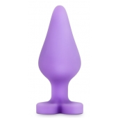 Фиолетовая анальная пробка Naughty Candy Heart Do Me Now - 8,9 см. - Blush Novelties - купить с доставкой в Муроме