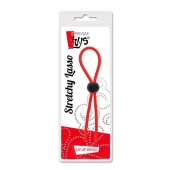 Красное эрекционное лассо с одной бусиной-утяжкой STRETCHY THIN LASSO - Dream Toys - в Муроме купить с доставкой