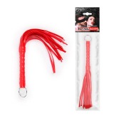 Красная плеть с рукоятью в оплетке - 28 см. - Notabu - купить с доставкой в Муроме