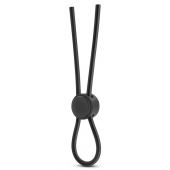 Черное силиконовое лассо на пенис SILICONE LOOP COCK RING - Blush Novelties - в Муроме купить с доставкой