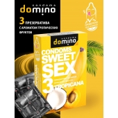 Презервативы для орального секса DOMINO Sweet Sex с ароматом тропических фруктов - 3 шт. - Domino - купить с доставкой в Муроме