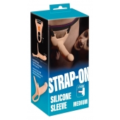 Силиконовый полый страпон на ремнях Silicone Strap-on - 16 см. - Orion - купить с доставкой в Муроме