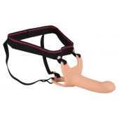 Силиконовый полый страпон на ремнях Silicone Strap-on - 16 см. - Orion - купить с доставкой в Муроме