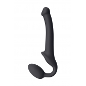 Черный безремневой страпон Silicone Bendable Strap-On S - Strap-on-me - купить с доставкой в Муроме