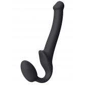Черный безремневой страпон Silicone Bendable Strap-On S - Strap-on-me - купить с доставкой в Муроме