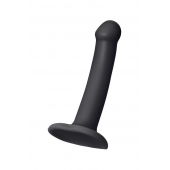 Черный фаллос на присоске Silicone Bendable Dildo S - 17 см. - Strap-on-me - купить с доставкой в Муроме