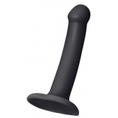 Черный фаллос на присоске Silicone Bendable Dildo S - 17 см. - Strap-on-me - купить с доставкой в Муроме