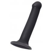 Черный фаллос на присоске Silicone Bendable Dildo M - 18 см. - Strap-on-me - купить с доставкой в Муроме