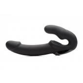 Черный безремневой страпон Urge Silicone Strap On с пультом ДУ - 24 см. - XR Brands - купить с доставкой в Муроме