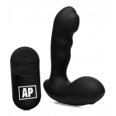 Черный стимулятор простаты Alpha-Pro 7X P-Milker Silicone Prostate Stimulator with Milking Bead - XR Brands - в Муроме купить с доставкой