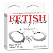 Металлические наручники Beginner s Metal Cuffs - Pipedream - купить с доставкой в Муроме