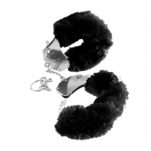 Металлические наручники Furry Love Cuffs с черным мехом - Pipedream - купить с доставкой в Муроме