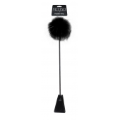 Черный стек Feather Crop с пуховкой на конце - 53,3 см. - Pipedream - купить с доставкой в Муроме
