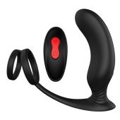 Черный массажер простаты REMOTE P-PLEASER - Dream Toys - в Муроме купить с доставкой