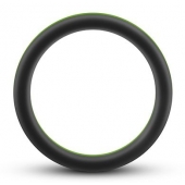 Черно-зеленое эрекционное кольцо Silicone Go Pro Cock Ring - Blush Novelties - в Муроме купить с доставкой