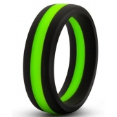 Черно-зеленое эрекционное кольцо Silicone Go Pro Cock Ring - Blush Novelties - в Муроме купить с доставкой