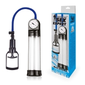Прозрачная вакуумная помпа Sex Expert с манометром - Sex Expert - в Муроме купить с доставкой