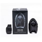 Темно-серый инновационный мужской осциллятор PULSE SOLO LUX с пультом ДУ - Hot Octopuss - в Муроме купить с доставкой