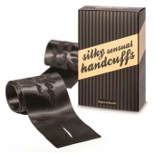 Черные ленты для связывания SILKY SENSUAL HANDCUFFS - Bijoux Indiscrets - купить с доставкой в Муроме