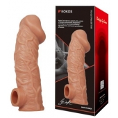 Телесная насадка на фаллос с фиксацией мошонки EXTREME SLEEVE - 15,6 см. - KOKOS - в Муроме купить с доставкой