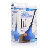 Анальный душ с 3 насадками Premium One-way Valve Anal Douche Set - XR Brands - купить с доставкой в Муроме