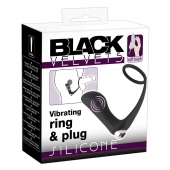 Черное эрекционное кольцо с анальной вибропробкой Vibrating Ring   Plug - Orion - в Муроме купить с доставкой