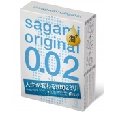 Ультратонкие презервативы Sagami Original 0.02 Extra Lub с увеличенным количеством смазки - 3 шт. - Sagami - купить с доставкой в Муроме