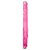 Розовый двусторонний фаллоимитатор 14 Double Dildo - 35,5 см. - Blush Novelties