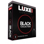 Черные презервативы LUXE Royal Black Collection - 3 шт. - Luxe - купить с доставкой в Муроме
