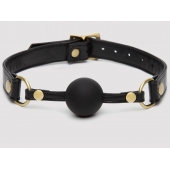 Черный кляп-шар Bound to You Faux Leather Ball Gag - Fifty Shades of Grey - купить с доставкой в Муроме