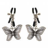 Зажимы на соски с бабочками Butterfly Nipple Clamps - Pipedream - купить с доставкой в Муроме