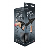 Черный пояс для женщин BEST SELECT с 3 насадками - LOVETOY (А-Полимер) - купить с доставкой в Муроме