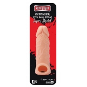 Телесная насадка EXTENDER WITH BALL STRAP 5.5 - 14 см. - Dream Toys - в Муроме купить с доставкой