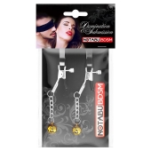 Оригинальные зажимы на соски с желтыми шариками - Notabu - купить с доставкой в Муроме